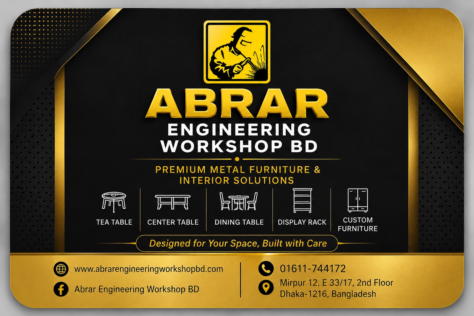 Abrar Engineering Workshop BD premium brand design